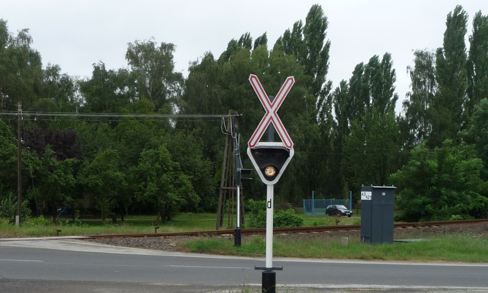 Bahnübergang in Ungarn