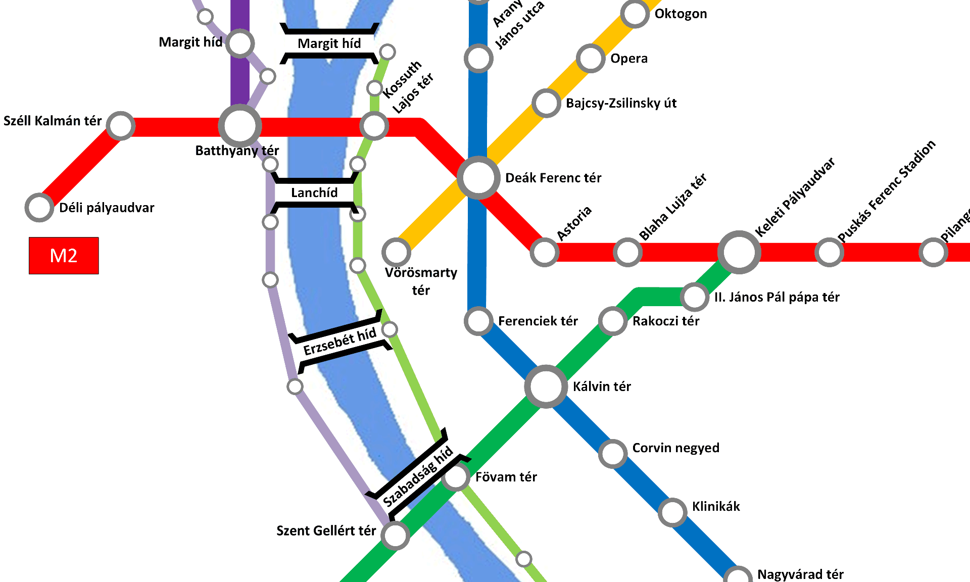 Metro-Plan Budapest (Auswahl)