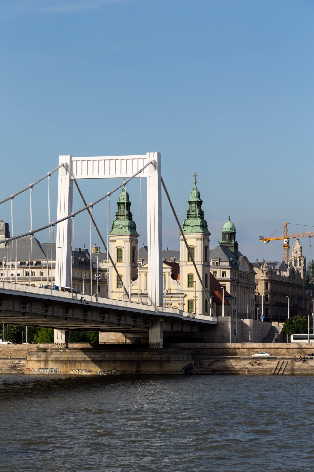 Elisabethbrücke (Erzsébet híd) Budapest, Ostseite