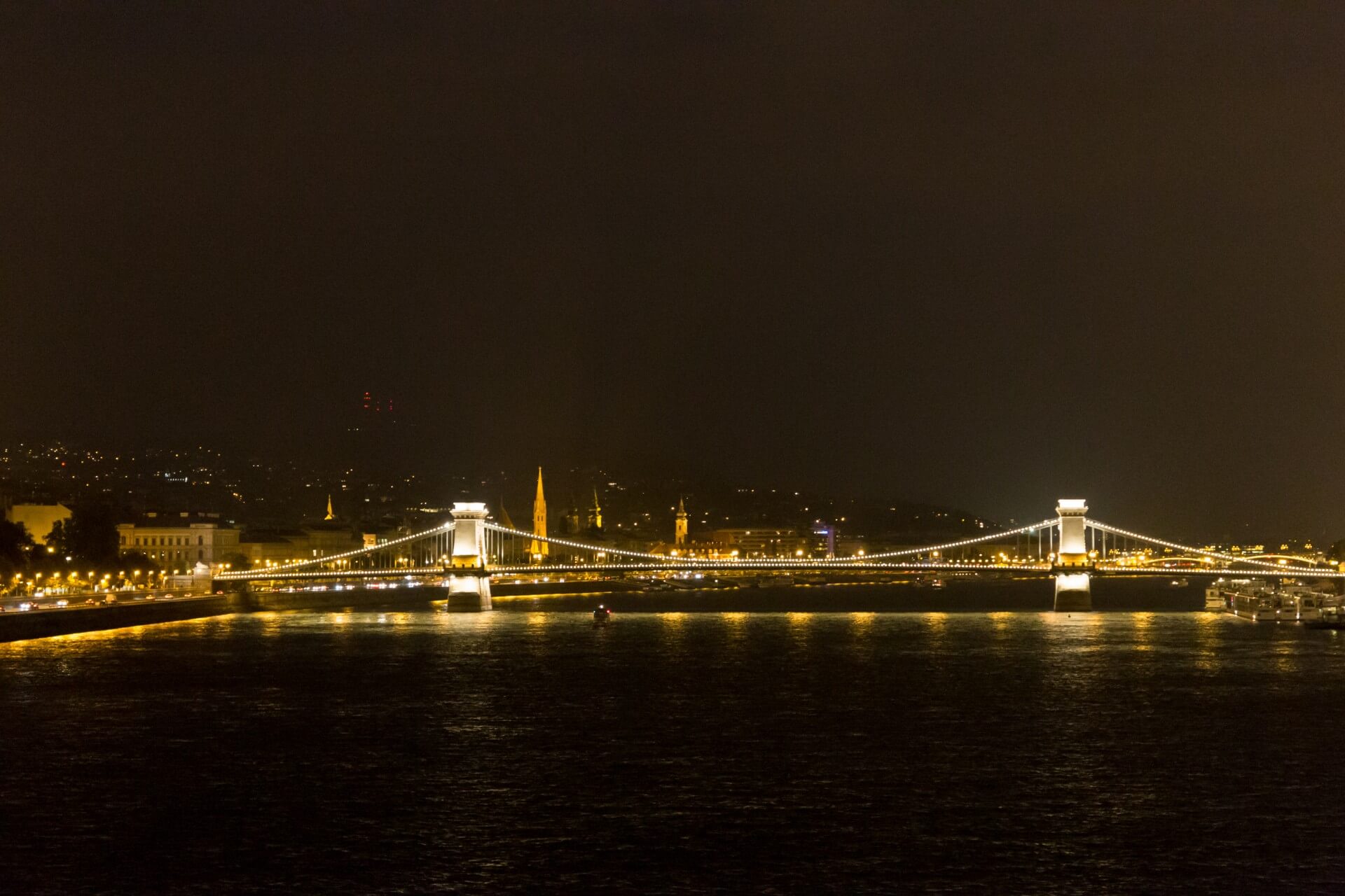 Kettenbrücke Budapest nachts