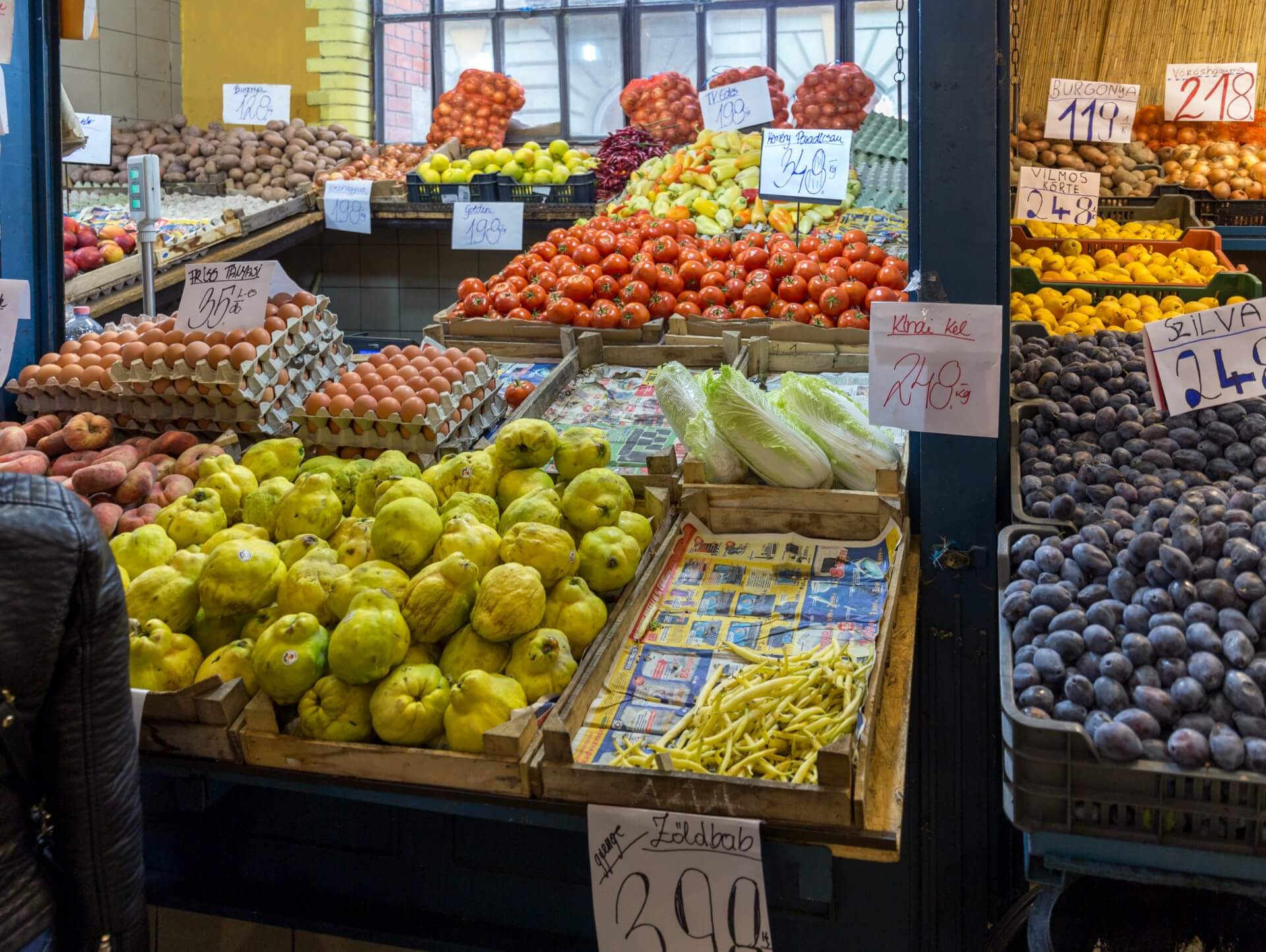 Obst und Gemüse, Markthalle Budapest